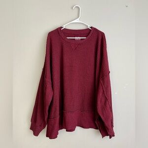 AE Big Hig Waffle Crew Neck Sweatshirt